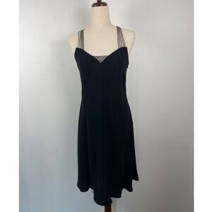 90s Jones New York Little Black Dress LBD Size 10 Cocktail Party Evening Crepe